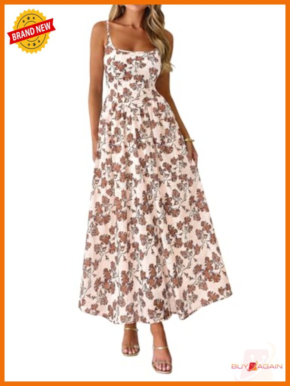 PRETTYGARDEN Women's Eyelet Floral Maxi Dress A Line Sundress